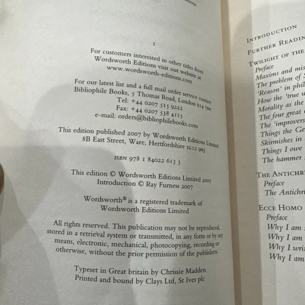 Twilight of the Idols with The Antichrist and Ecce... - Nietzsche, Friedrich